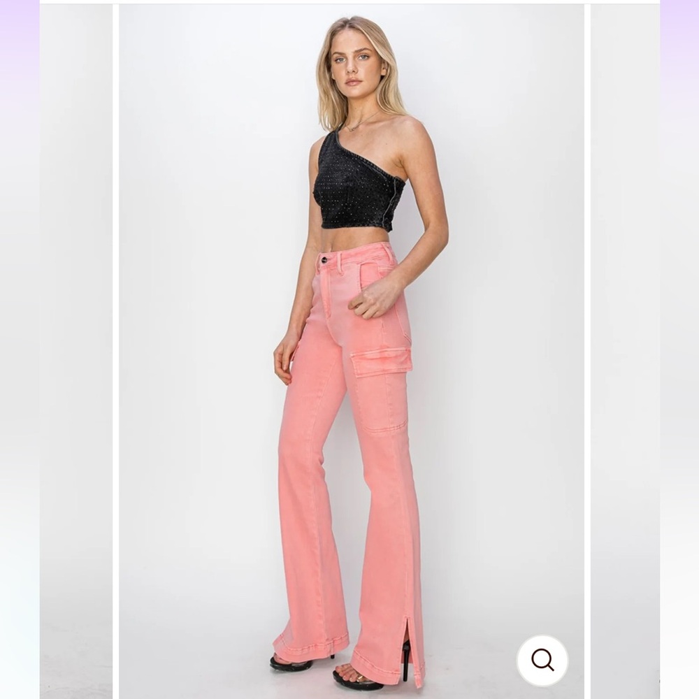 Risen flamingo high rise boot cut jean